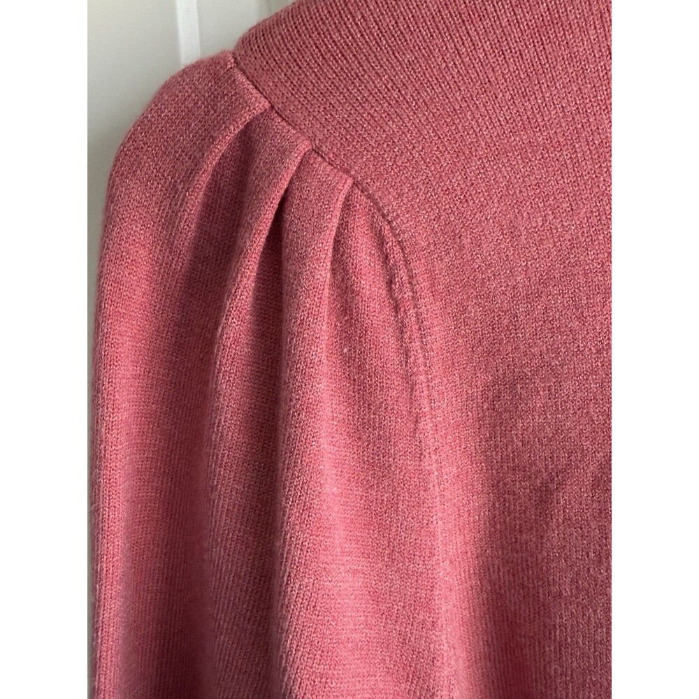 Lulus Rose Pink Long Sleeve Wrap Sweater Mini Dress Women's Size Medium - Picture 5 of 9